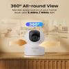 ZOSI 2K Indoor Pan/Tilt Security Camera, 2 Pack 2.4G/5G Dual-Band WiFi Smart Home Cam, 360 Degree Baby Pet Monitor with Phone App,Human Detection,2 Way Audio,Cloud & Memory Card Storage, Plug-in view 4
