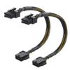 Cable Matters 2-Pack 8 Pin PCIe Extension Cable - 10 Inches (Male to Female, NOT for Direct PSU Use), 8 Pin GPU Power Extension Cable (Not 6+2Pin) view 1