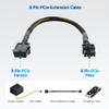 Cable Matters 2-Pack 8 Pin PCIe Extension Cable - 10 Inches (Male to Female, NOT for Direct PSU Use), 8 Pin GPU Power Extension Cable (Not 6+2Pin) view 3