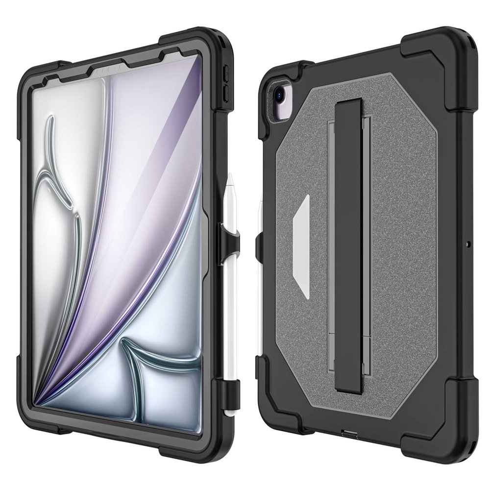 AdirMi Case for iPad Pro 12.9 Inch 2022/2021/2020(6th/5th/4th Gen), Upgraded Military Grade Dropproof [Build-in Screen Protector] [Stand & Handheld] [Pen Holder]