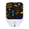 LLCXCSI Gamer Gamepad Plug-in Led Night Light with Auto Dusk to Dawn Sensor for Room Decor, Adjustable Brightness Warm White Lights for Hallway,Bedroom, s Room, Kitchen, Stairway view 1