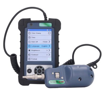 FLEXMAN Handheld Fiber Microscope, 400X Magnification 3.5in LCD Display Optical Fiber End Face Inspection Probe Support Data Playback