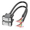 JUXINICE 2Pack DB9 Female Breakout Cable, RS232 D-Sub 9 Pin to Bare Wire Cable 1.5FT, 9 Individual Wires with Terminals, DB9 Serial Cable for Industrial Control and DIY Projects view 1