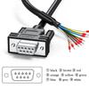 JUXINICE 2Pack DB9 Female Breakout Cable, RS232 D-Sub 9 Pin to Bare Wire Cable 1.5FT, 9 Individual Wires with Terminals, DB9 Serial Cable for Industrial Control and DIY Projects view 2