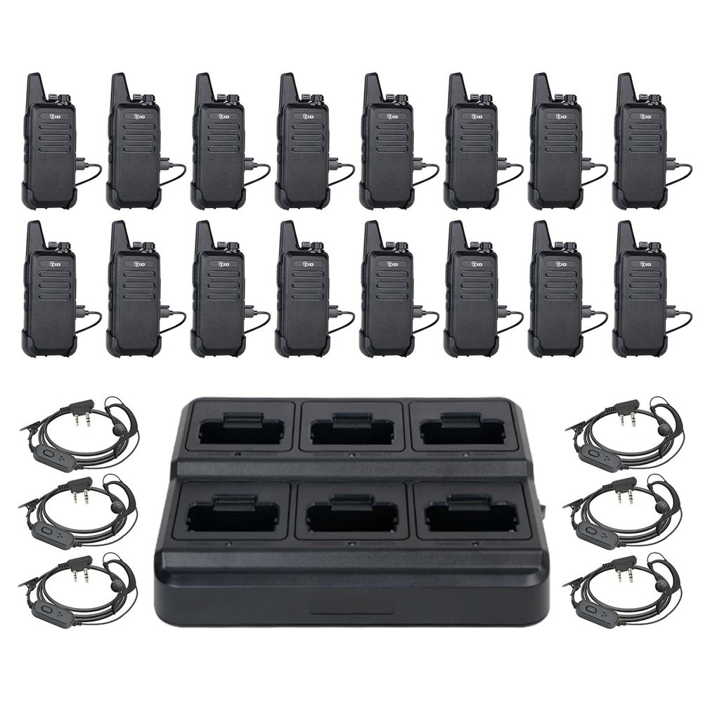 16 Pack TIDRADIO TD-M8s Walkie Talkies Long Range Rechargeable,Long Range Two Way Radio,2 Way Radio for Adults, Handsfree VOX Mini walkie talkies, for Business Office School Church Restaurant Retail