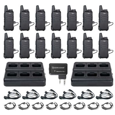 14 Pack TIDRADIO TD-M8s Radios Walkie Talkies for Adults Long Range,Rechargeable Two Way Radio with Earpieces,6 Way Multi Gang Charger and Wireless Programmer,for School Church Restaurant Business