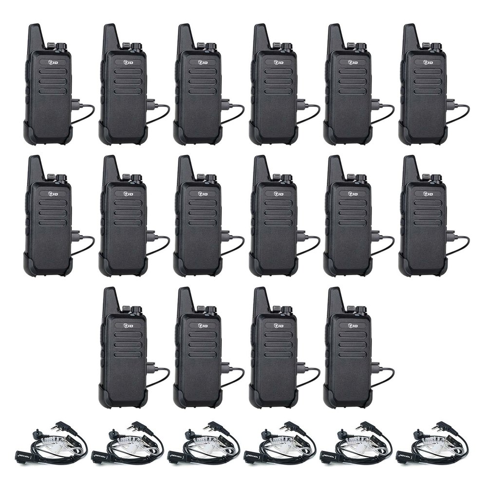16 Pack TIDRADIO Walkie Talkies for Adults Long Range Two Way Radio License-Free VOX Radios Walkie Talkies Rechargeable 2 Way Radio, for School Retail Church Restaurant