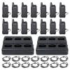 14 Pack TIDRADIO TD-M8s Walkie Talkies for Adults with Earpiece Long Range Two Way Radio with 6 Way Multi Gang Charger and USB Charger for Warehouse Business Church and Retail view 1