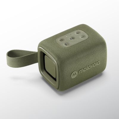 Motorola ROKR 300 Wireless Portable Bluetooth Speaker with Dual Built-in Passive Radiators, IP67 Water and Dust Resistant, Clear Vocals, Compatible with iPhone, Green