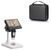Elikliv Microscope, LCD Digital Coin Microscope 1000x, Coin Magnifier with 8 Adjustable LED Lights, EDM4+Microscope Case view 1