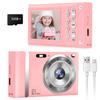 Jazeyeah Digital Camera - Compact Digital Camera for Kids and Teens- 48MP 2.4 Inch LCD Screen,FHD 1080P, 16x Zoom Anti-Shake, 32GB Card Included - Ideal Pink Camera for Photography & Everyday Moments view 1