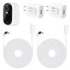 ALERTCAM 2Pack 9m/30ft Charging Cable for Arlo Essential 2K Outdoor Security Camera (2nd Generation), Long Waterproof Power Cord for Arlo Essential 2nd, White view 1