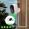 ALERTCAM 2Pack 9m/30ft Charging Cable for Arlo Essential 2K Outdoor Security Camera (2nd Generation), Long Waterproof Power Cord for Arlo Essential 2nd, White view 3