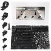 Kalote 292Pcs Black PA66 Nylon R Cable Clamps Kit w/ M4 Screws, 6 Sizes view 1