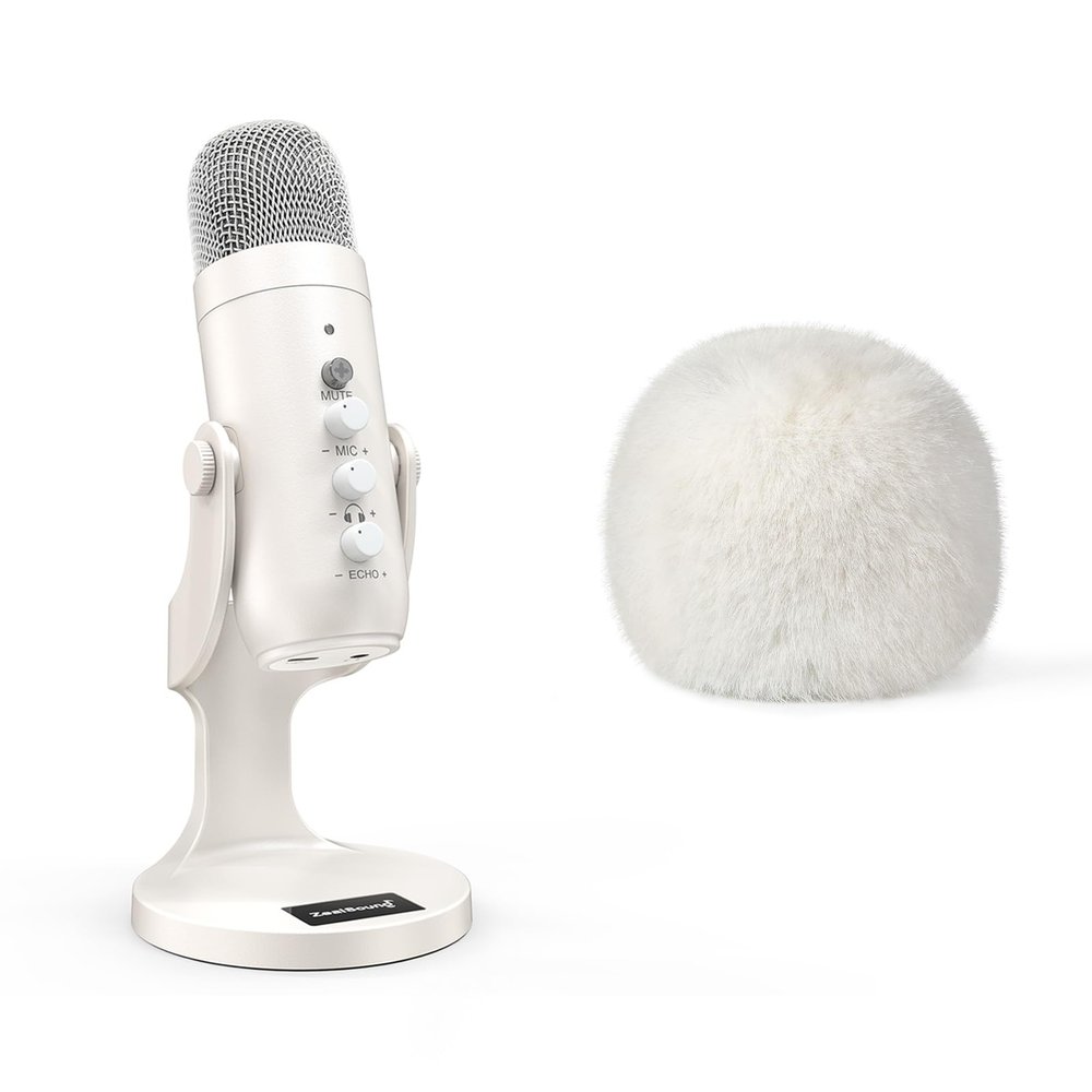 ZealSound Gaming USB Microphone k66w us and d65w Furry Cover