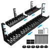 Shikha Under Desk Cable Tray, 15.7"-30.7" Retractable Under Desk Cable Management, No Drilling Cord Organizer with Clamp, Wire Management for Home Office -Black view 1