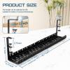 Shikha Under Desk Cable Tray, 15.7"-30.7" Retractable Under Desk Cable Management, No Drilling Cord Organizer with Clamp, Wire Management for Home Office -Black view 3