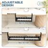 Shikha Under Desk Cable Tray, 15.7"-30.7" Retractable Under Desk Cable Management, No Drilling Cord Organizer with Clamp, Wire Management for Home Office -Black view 4