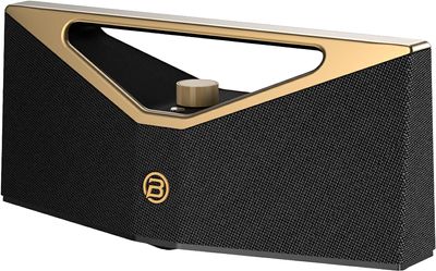 BUGANI Hi-Res Audio Bluetooth Speaker Loud 160W, Large Portable Bluetooth Speaker with Deep Bass Subwoofer, TWS Wireless Stereo, Waterproof Outdoor Party Speaker, 12H Playtime Golden