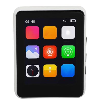 MP3 Player with Bluetooth 5.0, Portable HiFi Lossless Sound Music Player with Speaker, Built in 32GB Memory, FM Radio, Voice Recorder, EBook, 2.4in Full Touch Screen (White)