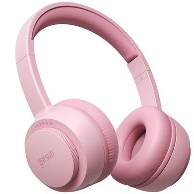gorsun Kids Bluetooth Headphones, Toddler Headphones 85 dBA Safe Volume, 45 Hours Playtime, with Mic, Bluetooth 5.3, Kids Wireless Headset for iPad/Tablet/Travel/School, ldeal Gift (Pink)