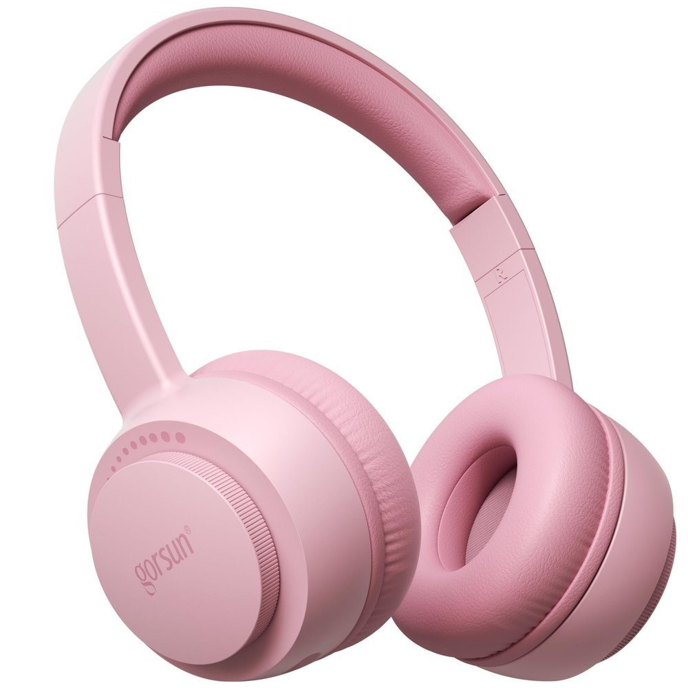gorsun Kids Bluetooth Headphones, Toddler Headphones 85 dBA Safe Volume, 45 Hours Playtime, with Mic, Bluetooth 5.3, Kids Wireless Headset for iPad/Tablet/Travel/School, ldeal Gift (Pink)