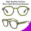 VISOONE Retro Round Blue Light Blocking Glasses with Anti Eyestrain for Computer Working Women Man SANFORD view 3
