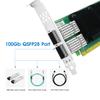 100GbE Network Card Compatible with Mellanox ConnectX-5 Ex, Dual-Port PCI Express 4.0 (16GT/s) x16 Ethernet NIC Adapter Supports Windows Server/Linux/VMware view 4