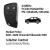 Keylessbest Replacement for 2021 2022 2023 2024 2025 Chevrolet Silverado 1500 Key Fob Remote Control YG0G21TB2 3 Buttons 433MHz view 3