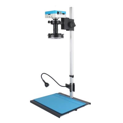 LIUZHENZHEN 48MP 4K USB HDMI Digital Video Monocular Microscope Camera Continus Zoom 130X 200X C-Mount Lens for Soldering Phone Repair Tools(B 130X Extend Set)