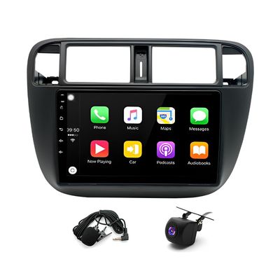 Car Audio Multimedia Receiver Compatible for Honda Civic 1995-2000, 2G+32G Android Car Stereo with Wireless CarPlay/Android Auto GPS FM Radio Navi Bluetooth Camera+MIC 9 Inch IPS Touchscreen