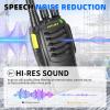 JUCJET (4-Pack) Walkie Talkies, Includes Original Headsets, Type-C Cable, USB Charging Dock, Features One-Click Pairing, Voice Noise Reduction, and Digital Encryption Communication Function (Black) view 4