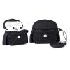 (4Pack) Case for AirPods 3rd Generation Earbuds (2022), XMBYGY Silicone Charging Case Protective Cover with Cute Cartoon Skin Design for AirPods 3, with Carabiner (BKsoldier+WT+GamepadBK+Wht) view 3