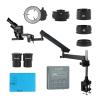 LIUZHENZHEN 3.5X 90X Articulating Arm Pillar Clamp Zoom Simul Focal Industrial Trinocular Stereo Microscope with 55mp 8.3MP 4K HDMI Video Camera(G 8.3MP 4K HDMI USB) view 1