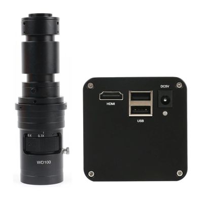 LIUZHENZHEN IMX385 1080P HDMI Industrial Measurement Video Microscope Camera C Mount U Disk Video Recorder for PCB Phone Soldering(with 200x Lens,Not Measurement)