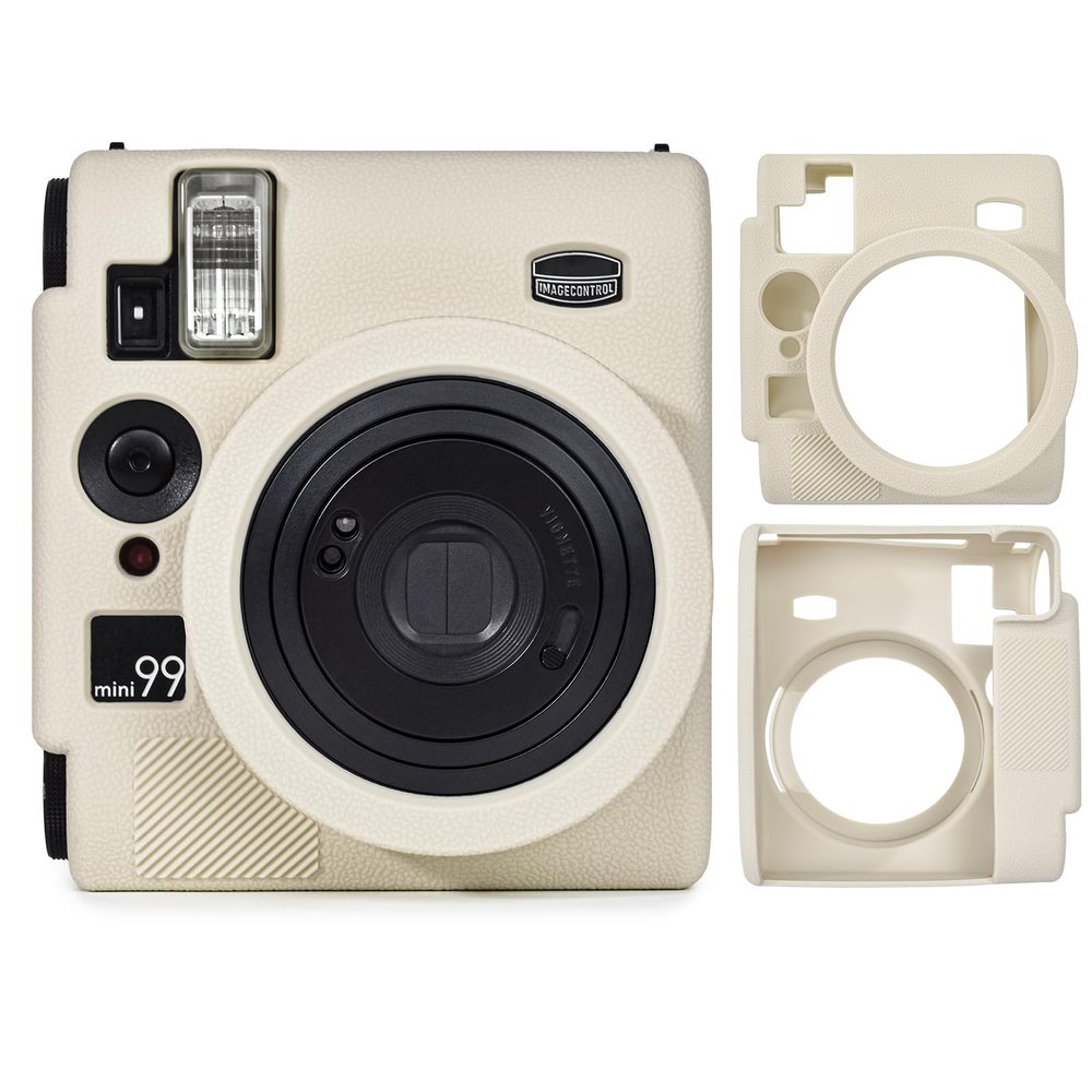 VOVMOEYA Protective Case compatible with Fujifilm Mini 99,Premium soft sillicone Mini99 Camera Case for Fuji Mini 99 Instant Camera Lightweight Full Covered Soft Gel Rubber Case Cover Shockproof-WHITE