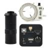 1080P 36MP HDMI USB WiFi Industrial Video Microscope Camera C-Mount TF Video Recorder Remote Controller for PCB Soldering(Led with 100x) view 1