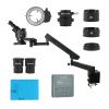 3.5X 90X Articulating Arm Pillar Clamp Zoom Simul Focal Industrial Trinocular Stereo Microscope with 55mp 8.3MP 4K HDMI Video Camera(C 8.3MP 4K HDMI USB) view 1