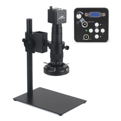 LIUZHENZHEN 48MP 4K 2K HDMI USB Digital Video Microscope Camera Industrial Monocular 180X Zoom C-Mount Lens Compatible with PCB Phone Repair Soldering(D Set)