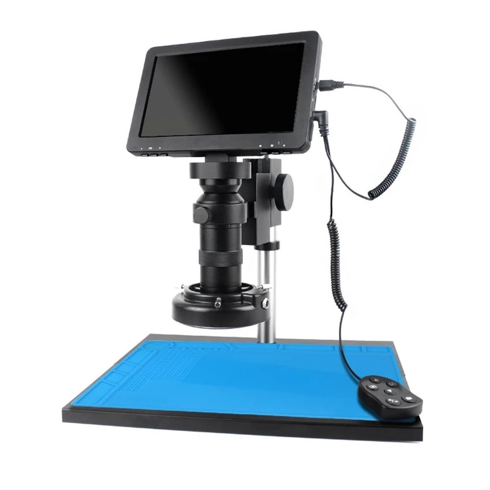 LIUZHENZHEN 7 inch LCD Digital Microscope HD USB Electronic Video Microscope 130X Microscope Lens Microscope Camera for Mobile Phone Repair