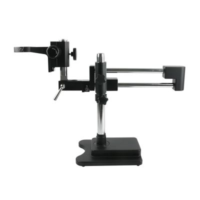 LIUZHENZHEN Universal Double Boom Lab Industrial Zoom Trinocular Stereo Microscope Stand Holder Bracket Arm 76mm Microscopio Accessories(B)