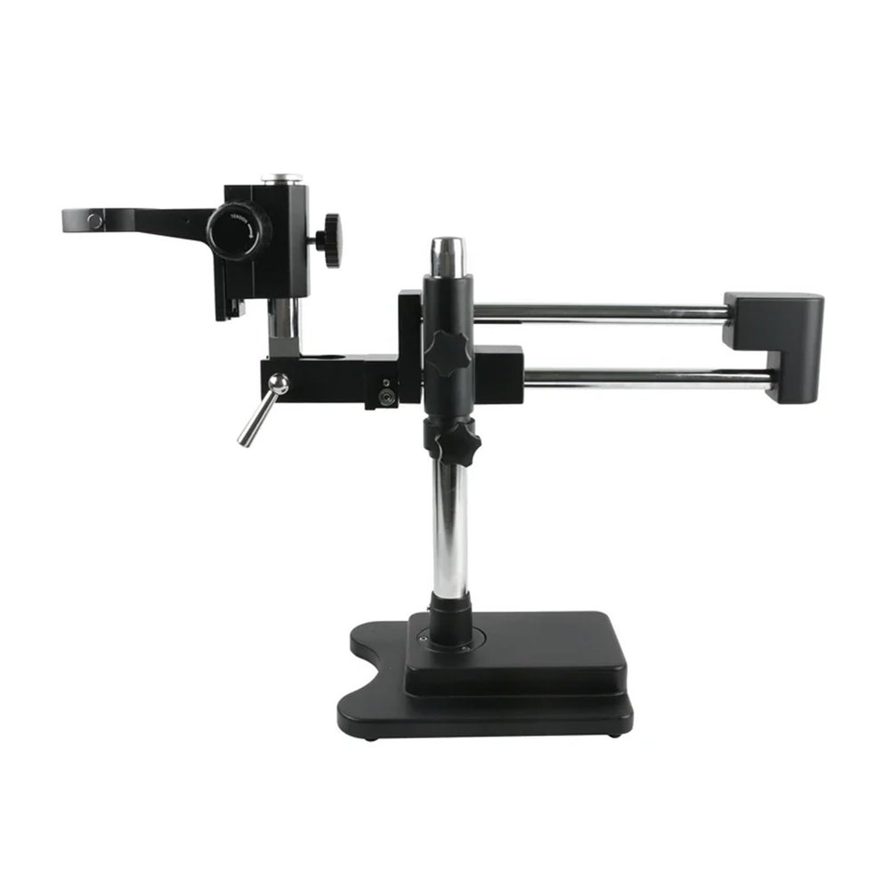 LIUZHENZHEN Universal Double Boom Lab Industrial Zoom Trinocular Stereo Microscope Stand Holder Bracket Arm 76mm Microscopio Accessories(B)