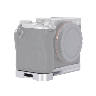 NICEYRIG Bottom Mount Plate for Sony A7C II / A7CR, (Silver) Camera Base Plate with Built-in Quick-Release Plate for ARCA, Strap Slot, 1/4 Thread - 589