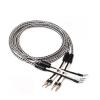 LEOSP 8TC Single Crystal Copper OCC Audio Speaker Cable HiFi Amplifier Speaker Cable Banana Plug-Y Plug(2 Meters) view 1
