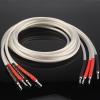 LEOSP Audio Cable HiFi 99.999% 5N Single Crystal CopperOCC Silver-Plated Speaker Cable Banana Plug Y Plug(5 Meters) view 4
