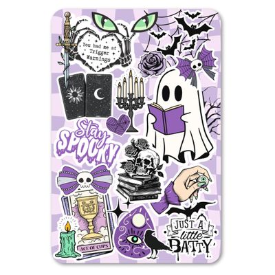 Clear Back Cover Insert for Kindle Basic 6" | Bookish Card Insert for E Reader | Halloween Spooky Cardstock Paper Insert | Booktok Spicy Smut Sticker Case Insert | Dark Romance Book Gifts
