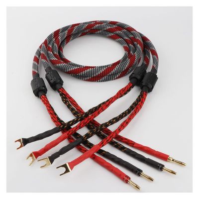 LEOSP 16 Cores Oxygen-Free CopperOFC Audio HiFi Speaker Cable for Amplifier Speaker Cable(4 Meters)