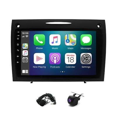 PHEZEN 9 Inch Wireless Carplay Android Auto Car Radio Fit for Mercedes Benz SLK 2004-2010, Android 2+32GB Car Stereo GPS Navigation Audio Receivers WiFi Bluetooth Player USB FM Radio+Backup Camera