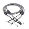 LEOSP 8TC Single Crystal Copper OCC Audio Speaker Cable HiFi Amplifier Speaker Cable Y-Y Plug(1 Meters) view 1