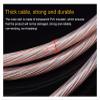 LEOSP 1 Pair HiFi Speaker Cable Copper and Silver Speaker Wire with Carbon Fiber Banana and Y Plug(2.5 Meters) view 2